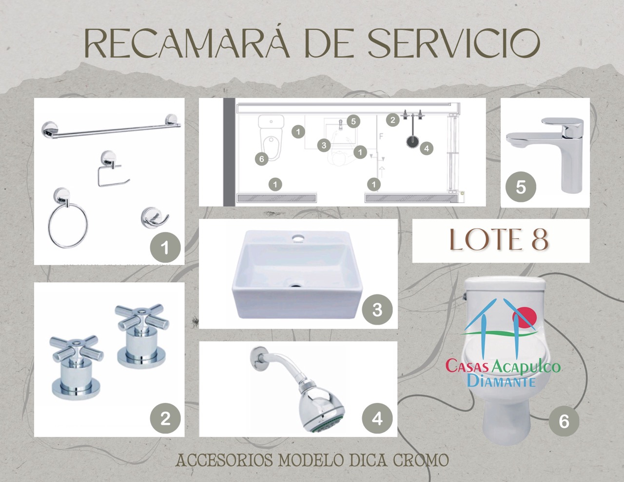 Paradiso Residences Ensueño 8 - Modelo accesorios baños 6